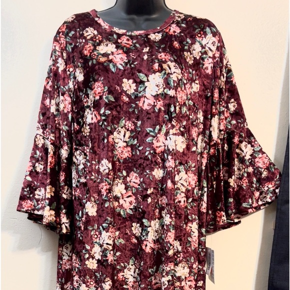 🆕🌺LULAROE MAURINE Floral Velvet Dress🌺 - Picture 13 of 14